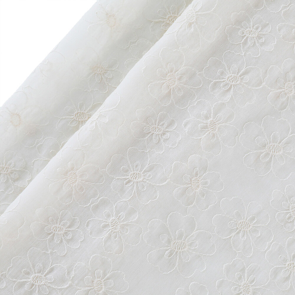Embroidered Fabric All-Over Cotton Thread Polyester for Women's Wear W 5
